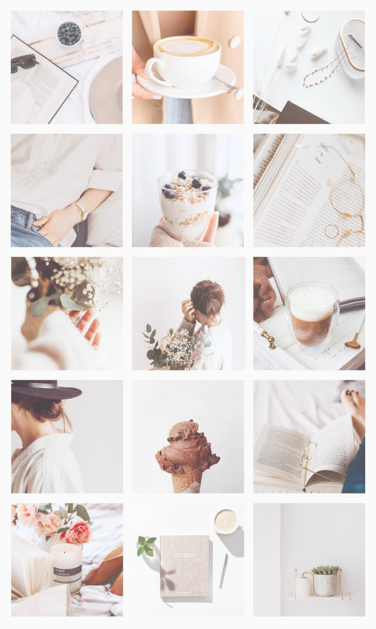 neutral instagram feed theme aesthetic