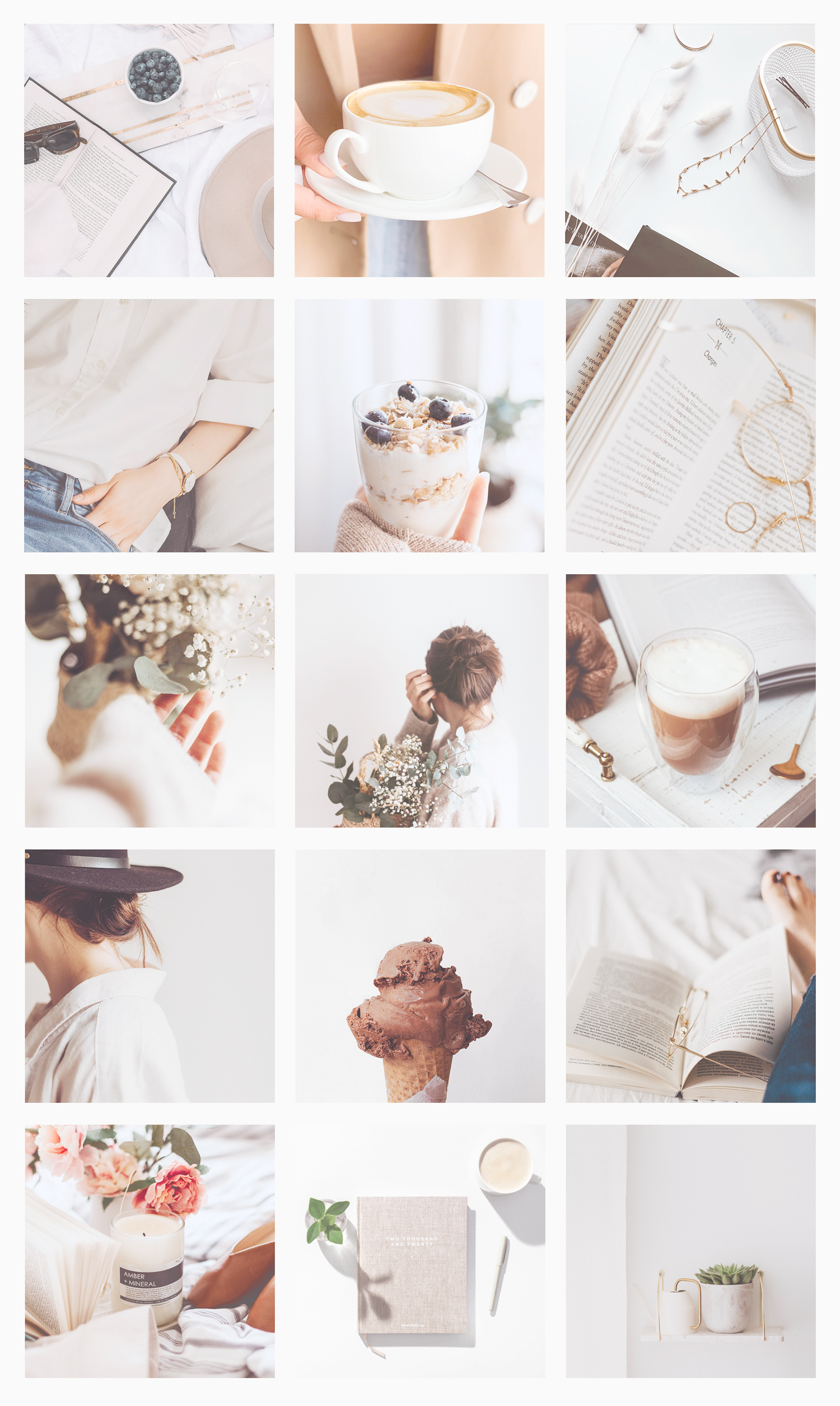 neutral instagram feed theme aesthetic
