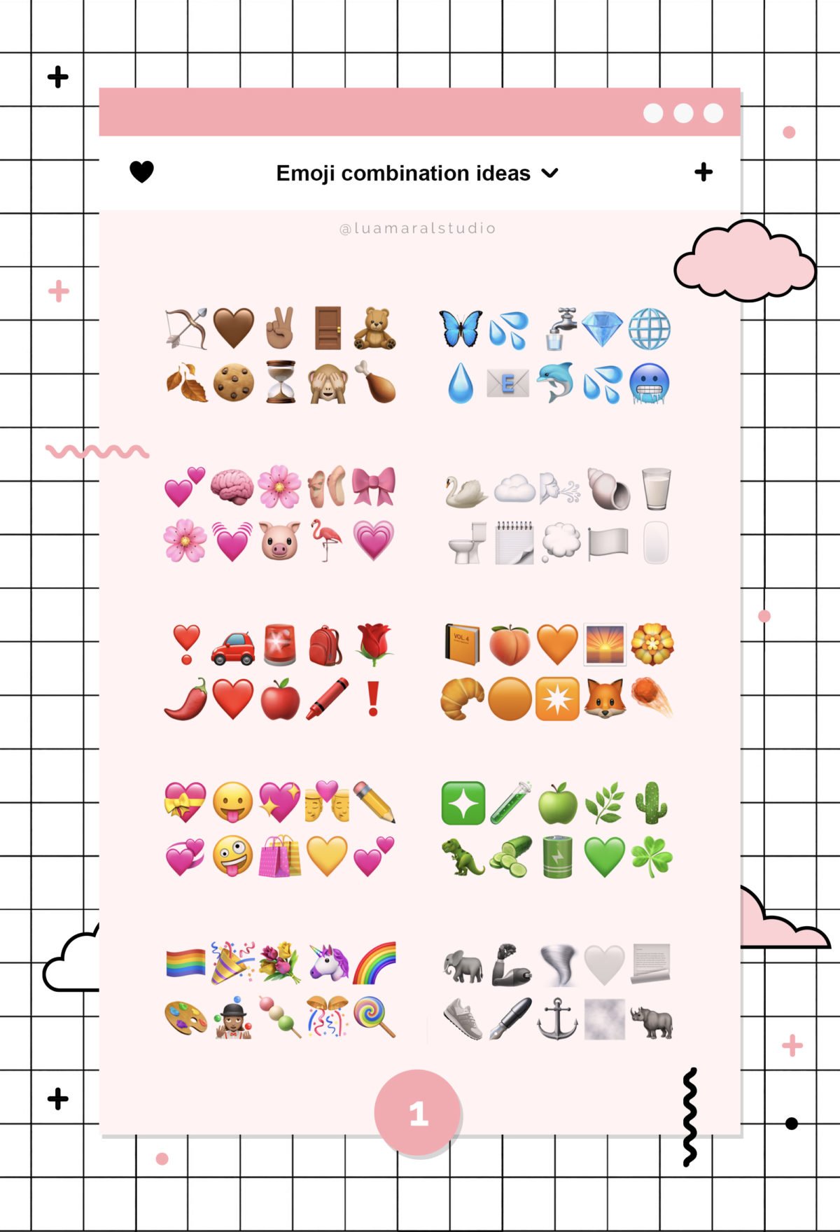 Aesthetic Emoji Combinations Ideas to Copy / Paste ⋆ The Aesthetic Shop