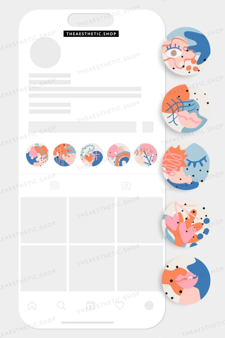 Abstract Instagram highlight covers