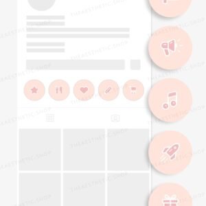 Cute pink Instagram highlight covers