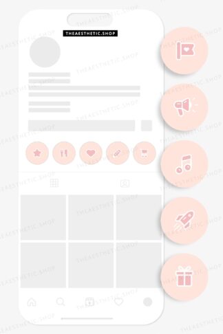 Cute pink Instagram highlight covers