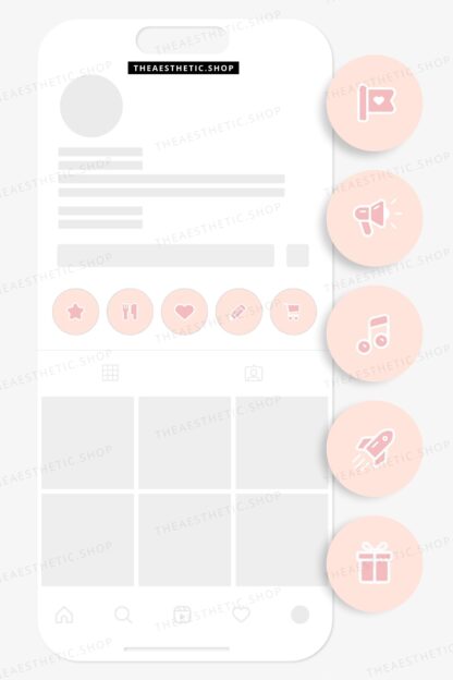 Cute pink Instagram highlight covers