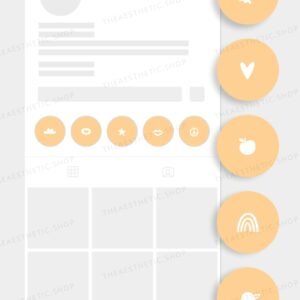 Yellow aesthetic Instagram highlight covers