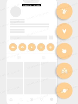 Yellow aesthetic Instagram highlight covers