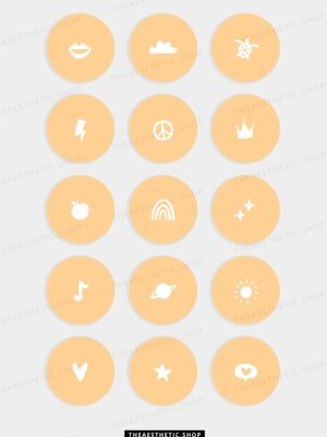 Yellow aesthetic Instagram highlight covers