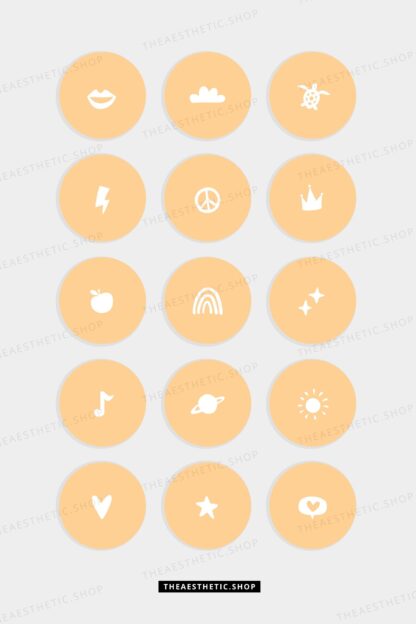 Yellow aesthetic Instagram highlight covers