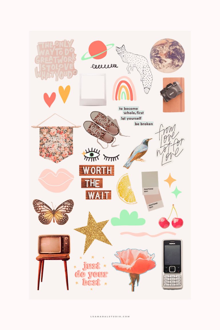 aesthetic collage set