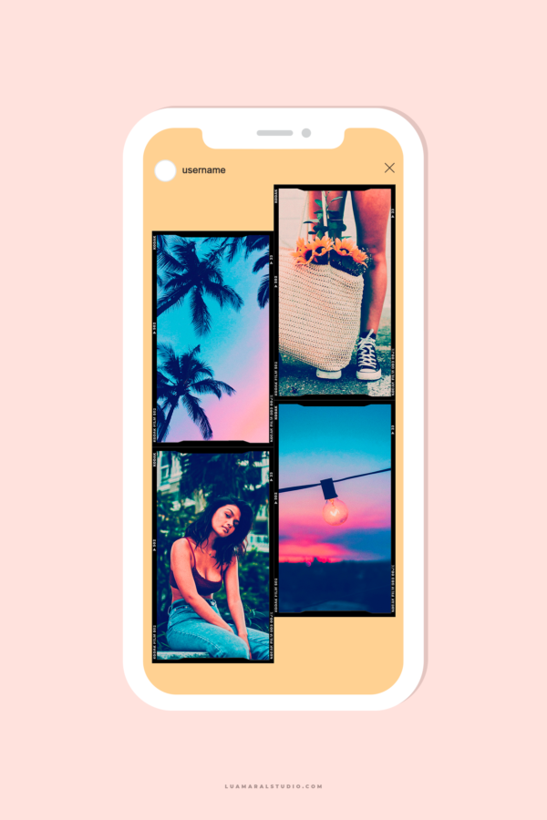 4 Kodak png film strip frames (feed and story size)