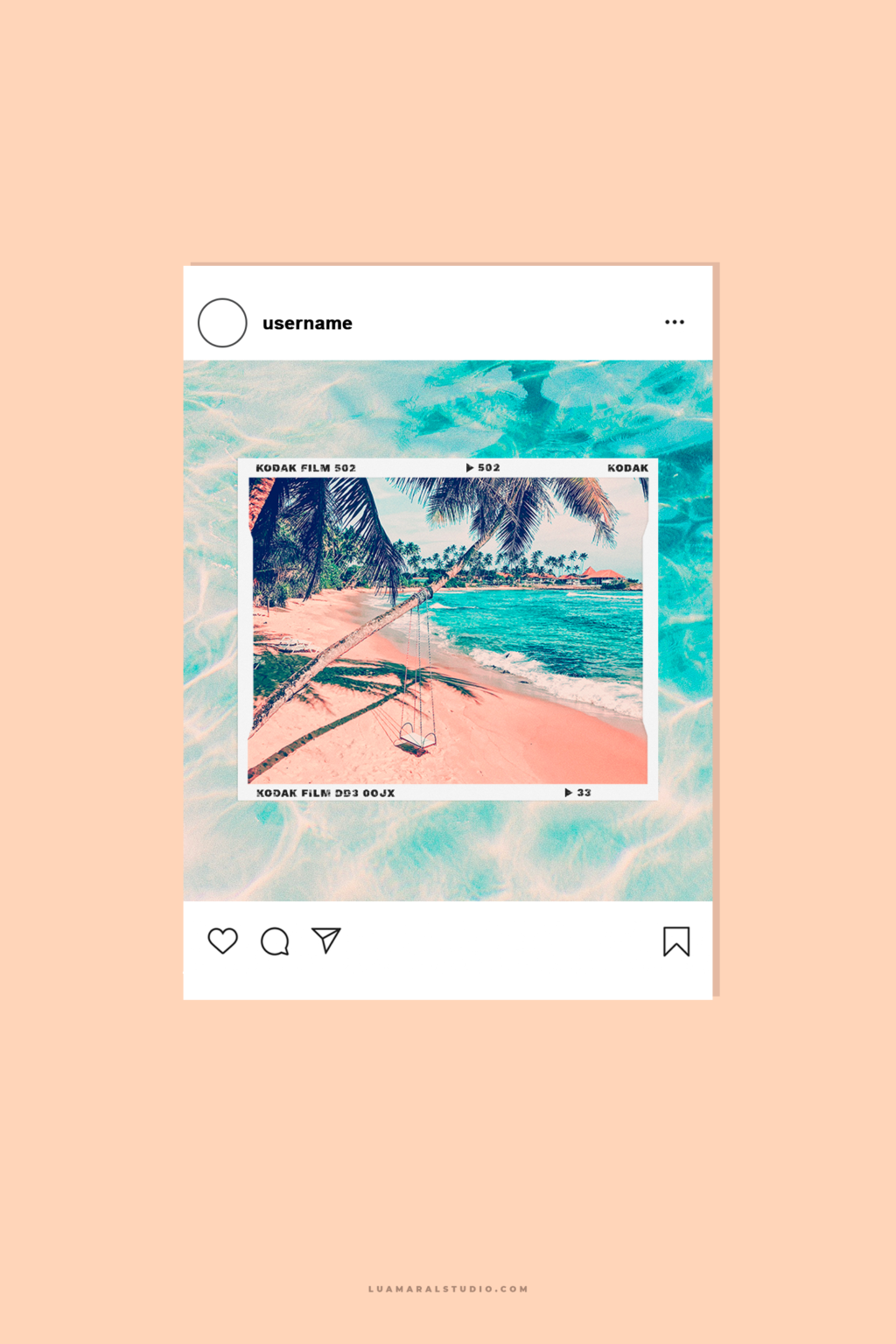 4 Kodak png film strip frames (feed and story size) | Joy theme