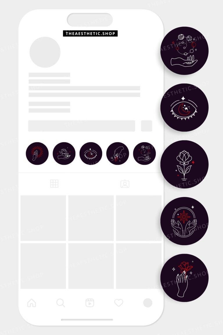 Occult aesthetic Instagram highlight covers