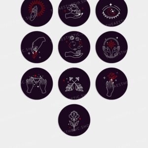 Occult aesthetic Instagram highlight covers
