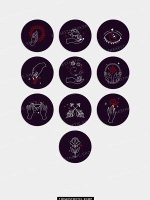 Occult aesthetic Instagram highlight covers