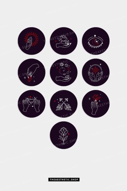 Occult aesthetic Instagram highlight covers