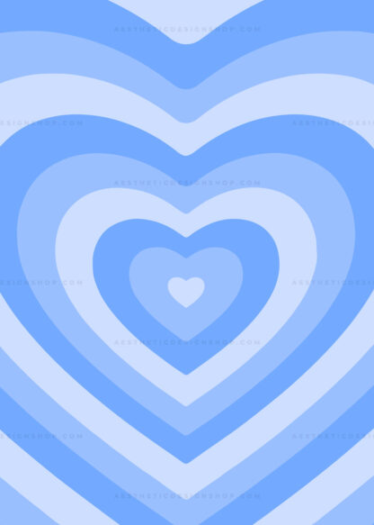 Blue-heart-aesthetic-background-image