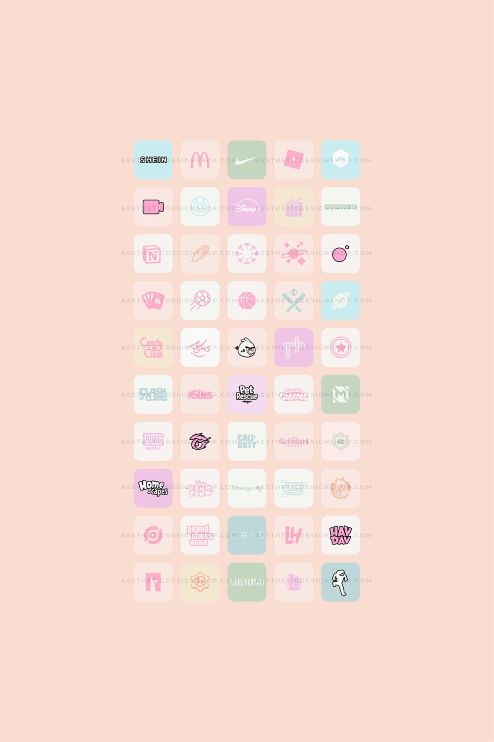 180 Pastel aesthetic home screen app icons ⋆ The Aesthetic Shop