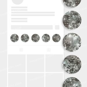 Disco ball (party globe) aesthetic Instagram highlight covers