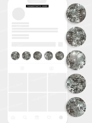 Disco ball (party globe) aesthetic Instagram highlight covers