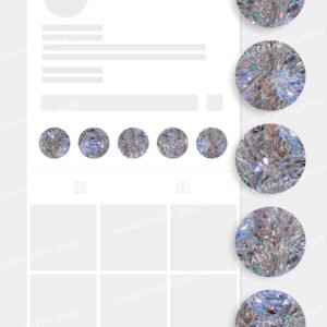 Holographic prism aesthetic Instagram highlight covers
