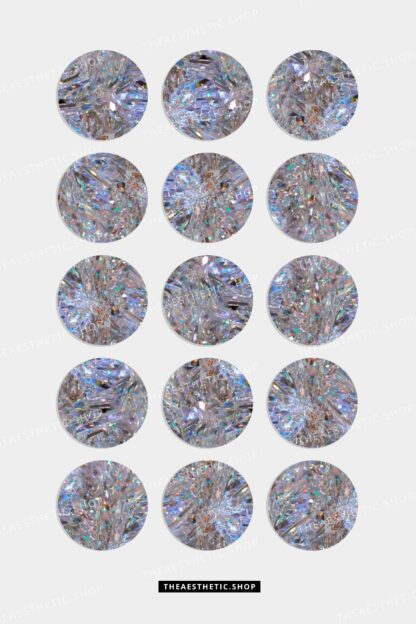 Holographic prism aesthetic Instagram highlight covers