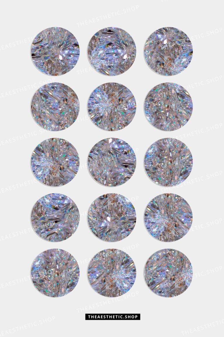 Holographic prism aesthetic Instagram highlight covers