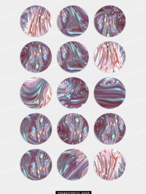Liquid metal aesthetic Instagram highlight covers