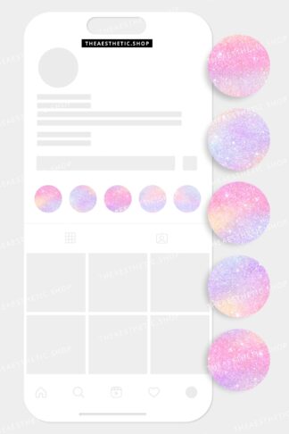 Pink glitter aesthetic Instagram highlight covers