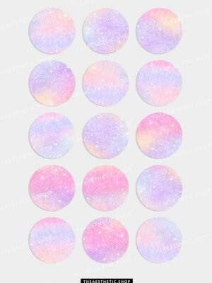 Pink glitter aesthetic Instagram highlight covers