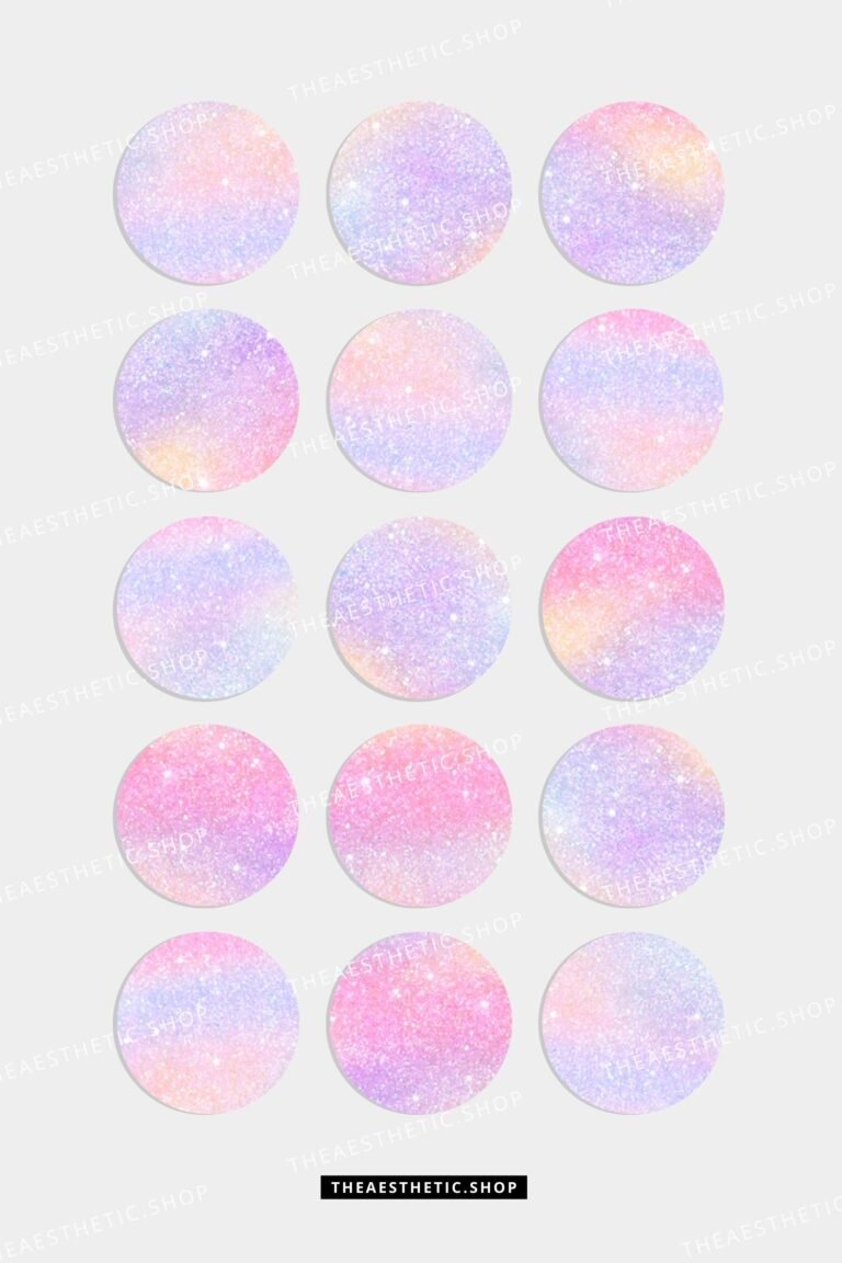 Pink glitter aesthetic Instagram highlight covers