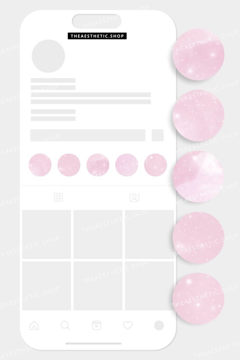 Pink sky aesthetic Instagram highlight covers