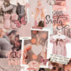 Pink Christmas PNG Sticker set