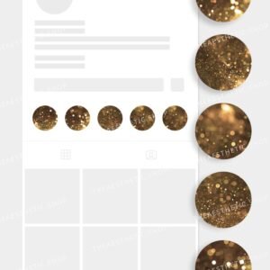 Luxury aesthetic gold Instagram Highlight covers