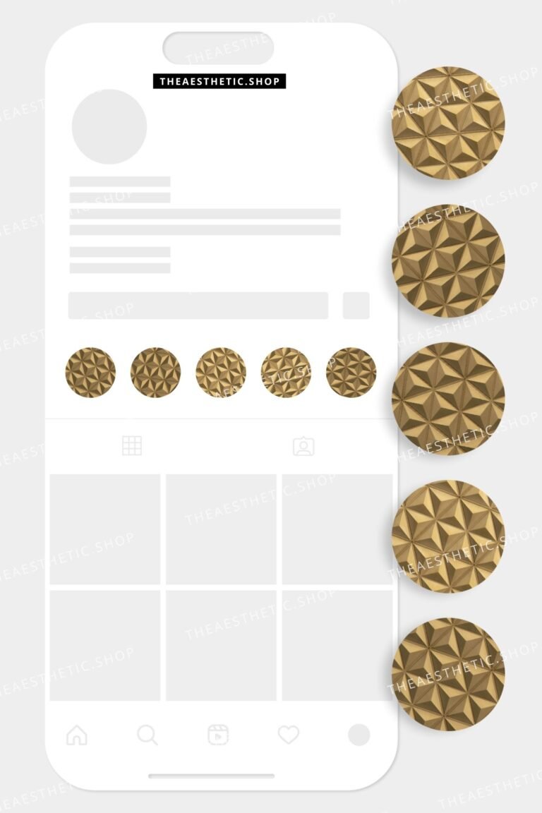 Luxury aesthetic gold Instagram Highlight covers