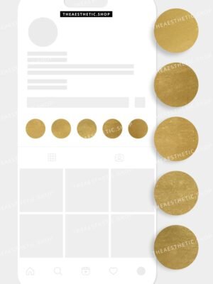Luxury aesthetic gold Instagram Highlight covers