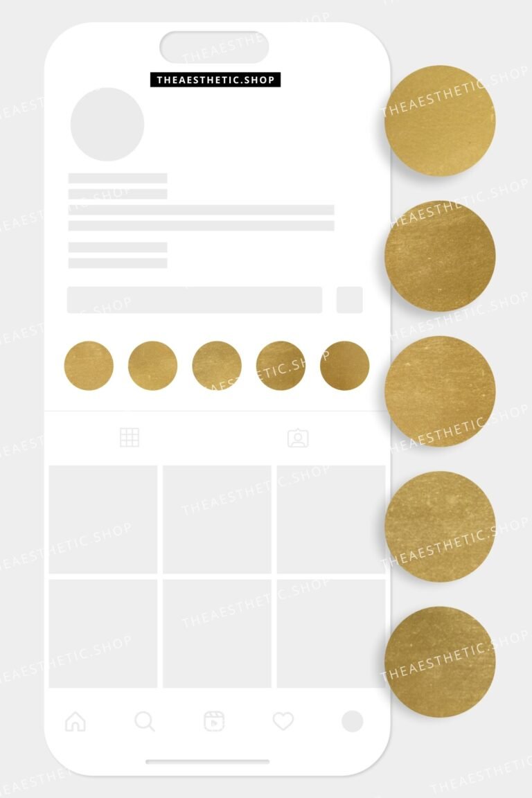 Luxury aesthetic gold Instagram Highlight covers