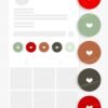 Red and sage green Instagram highlight covers
