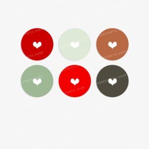 Red and sage green Instagram highlight covers
