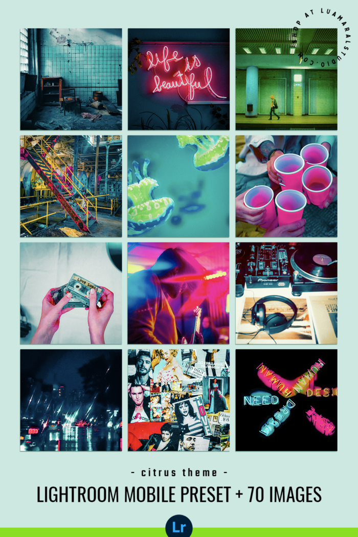 Neon Aesthetic Lightroom Photo Preset [+ Free Bonus: 70 Aesthetic images]