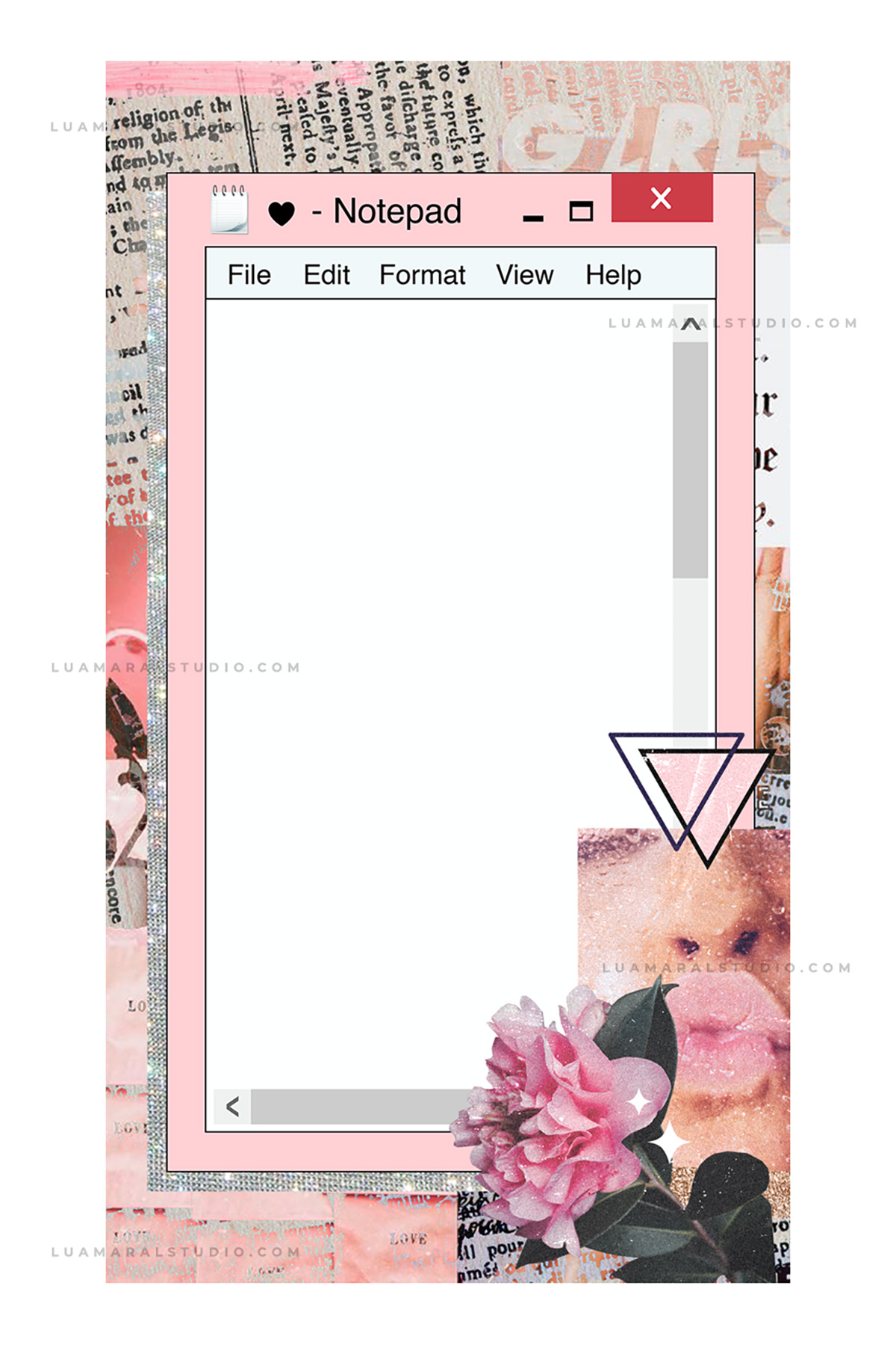 Pink collage + notepad aesthetic Instagram story background ⋆ The ...