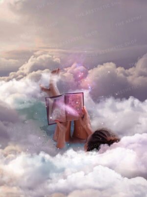 High-Resolution Aesthetic Image – "Lost in the Clouds" Dreamy Surreal Art