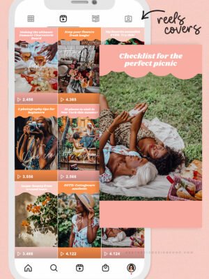 Reels/ TikTok custom cover image templates