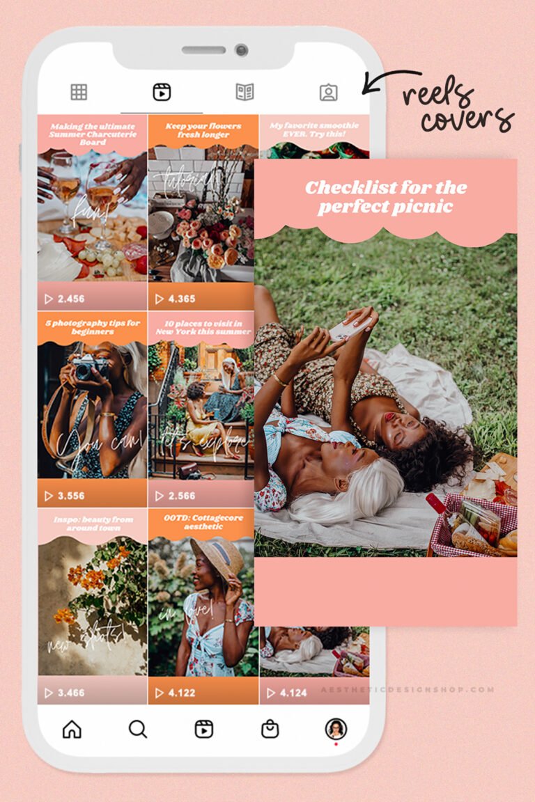 Reels/ TikTok custom cover image templates