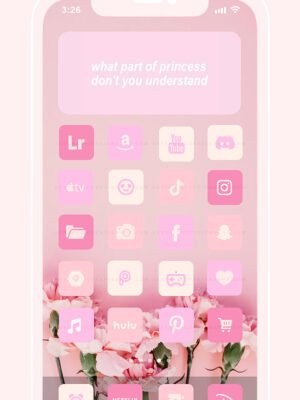 pink aesthetic app icons home screen ios14