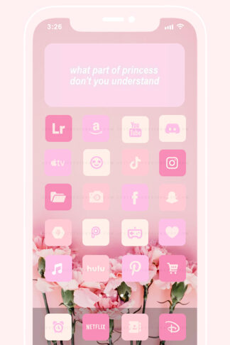pink aesthetic app icons home screen ios14