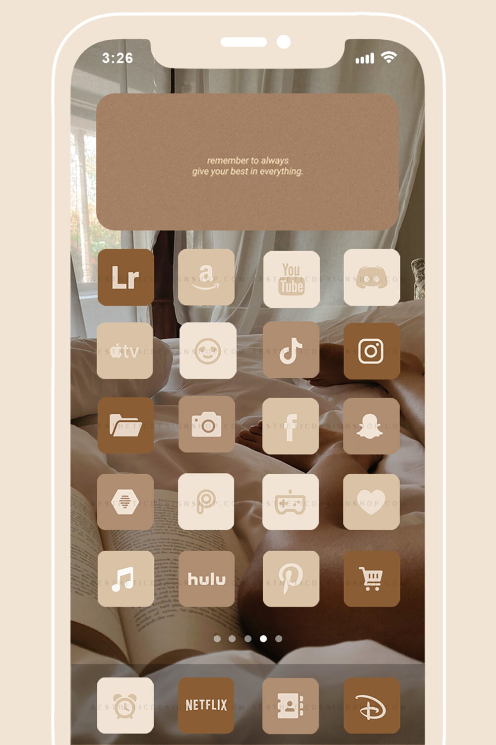 180 Brown aesthetic home screen app icons ⋆ The Aesthetic Shop