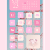 180 Pink aesthetic home screen app icons