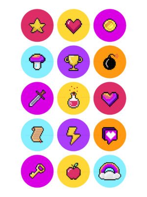 Pixelated-game-icon-Instagram-highlight-covers