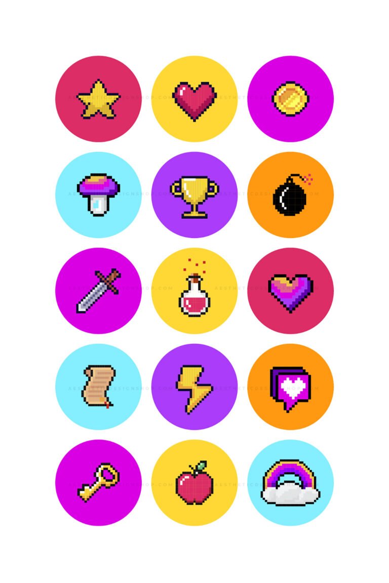 Pixelated-game-icon-Instagram-highlight-covers