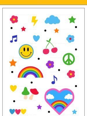 indie kid aesthetic png sticker set