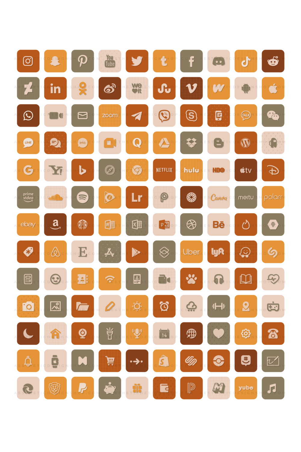 180 Autumn aesthetic home screen app icons